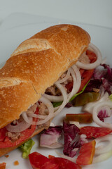 Panino farcito con insalata di pomodoro e tonno IV