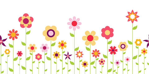 seamless fresh flowers background for spring