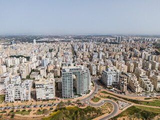 Fototapeta na wymiar Netanya Israel-Looking at the world from a height