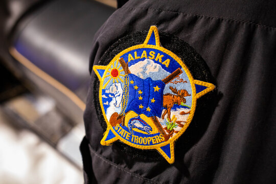 Alaska state trooper official batch icon on clothes