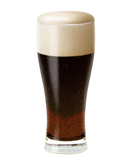 グラス 黒ビール  イラスト リアル 汗