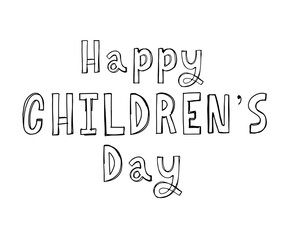Children's day vector background. Happy Children's Day title. Happy Children's Day inscription.