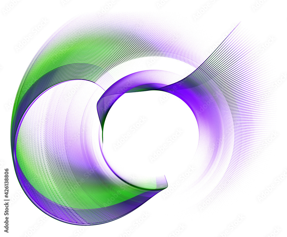 Aufkleber curved and wavy striped elements are arranged around the circle, creating a frame. graphic design el