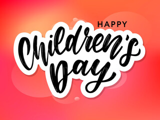 Children's day vector background. Happy Children's Day title. Happy Children's Day inscription.