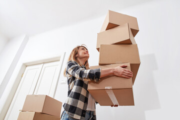 Carboard boxes to the roof