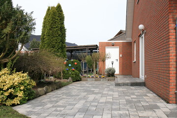 Terrasse im Frühling.