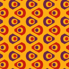 Seamless pattern with geometric ornament. Retro abstract illustration.