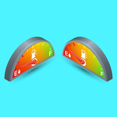 Fuel indicator icons
