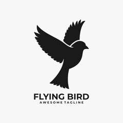 Flying bird logo design vector