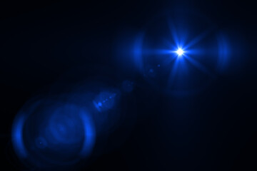 lens flare effect on black background