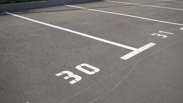 Marking the open. Parking Slot number.