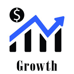 business growth icon design vector