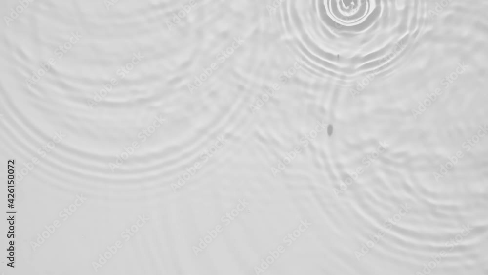 Poster up close, top view, slow motion various waves of the water surface hitting the sun's rays, making th