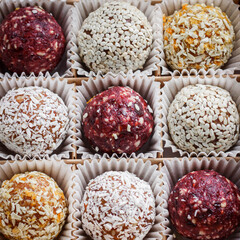 Healthy Organic Energy balls. Pattern
