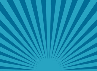 Sunlight wide horizontal background. Blue color burst background highlight.