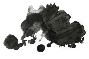 dark drops watercolor stain element