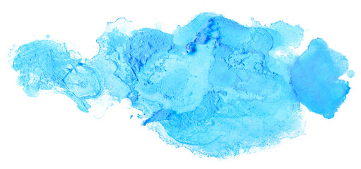 Blue watercolor stain element