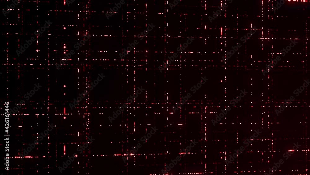 Poster 3d grid with laser beams. animation. multi-level grid of red laser beams. red grid in cyberspace. st