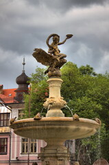 Fototapeta premium Ganymede fountain in Bratislava, Slovakia