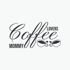 coffee cup lovers mommy logo 