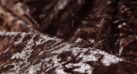 shiny velor fabric with moire pattern, tea rose color