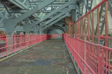 williamsburg bridge, manhattan, new york city, usa