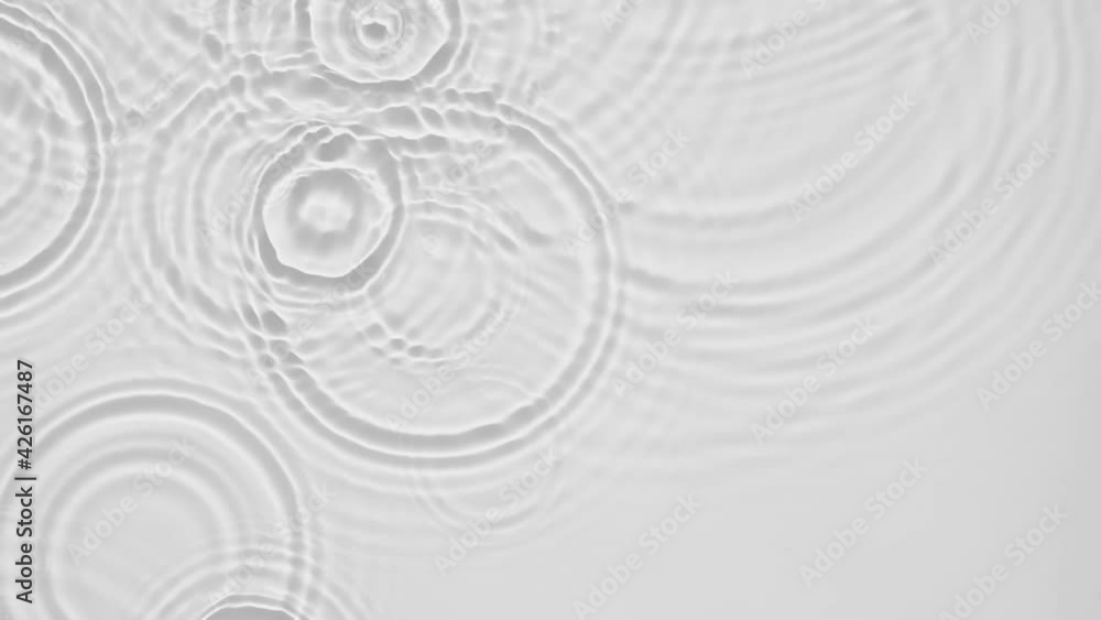 Poster up close, top view, slow motion various waves of the water surface hitting the sun's rays, making th
