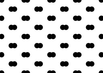 black small circles on a white background. Seamless background. For paper and fabric design.