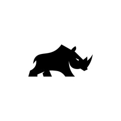 Black icon rhino sign. Vector illustration eps 10 © Slavik