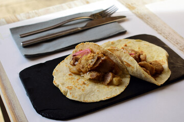 mexican tortilla wrap with chicken