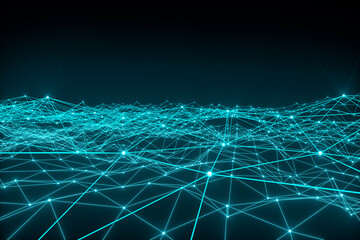 abstract network concept line connection (3d rendering)