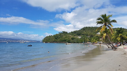 Black sand beach in Martinique