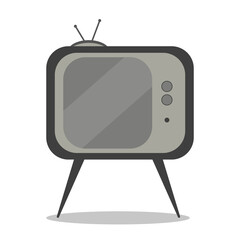 retro tv gray color. vector illustration
