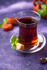 Turkish tea with dried fruits