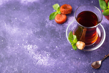 Turkish tea with dried fruits