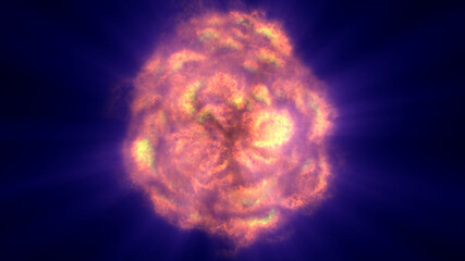 Fototapeta premium fire flame explosion in space