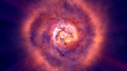 Obraz na płótnie Canvas fire ball explosion in space