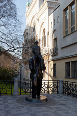 pomník Franze Kafky, Franz Kafka statue in Prague, Czech Republic