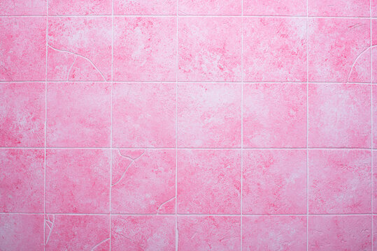 Retro Pink Tile Surface Background