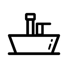 sink outline symbol isolated on white background