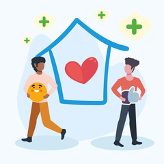 men thinking positive