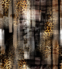 Seamless leopard texture pattern print.