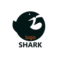 Shark - vector logo. Business icon for the company. Labels for any use Design. Products. Trade. Flat design.