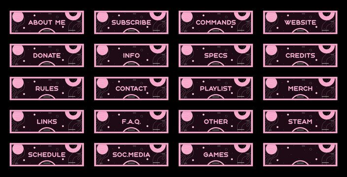 A set of minimal style Twitch panels created by me (Free download) : r/ Twitch