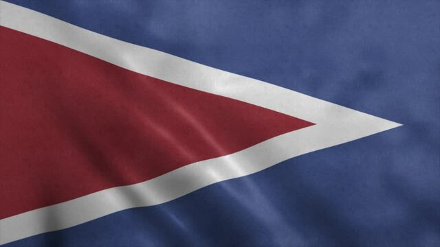 Cabo Rojo flag, city of Puerto Rico, realistic animation background