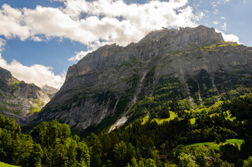 Amazing mountain view of Grindelwald scenery, Switzerland