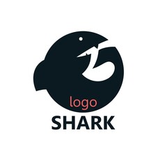 Shark - vector logo. Business icon for the company. Labels for any use Design. Products. Trade. Flat design.