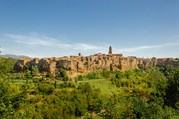 Fototapeta na wymiar Volterra Italy. View of magnificent town where vampires supposed to live.