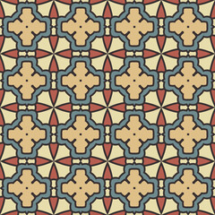 Abstract creative fantasy hexagon geometric seamless pattern. Creative mosaic, tile background.