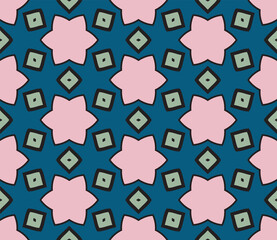 Abstract creative fantasy hexagon geometric seamless pattern. Creative mosaic, tile background.